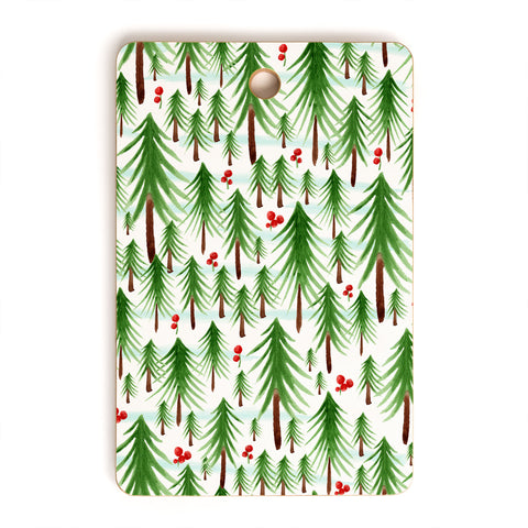 Heather Dutton Christmas Tree Farm Cutting Board Rectangle