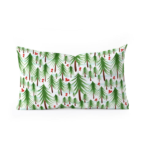 Heather Dutton Christmas Tree Farm Oblong Throw Pillow