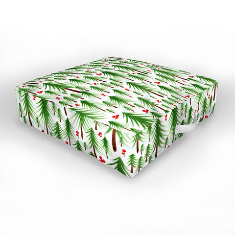 Heather Dutton Christmas Tree Farm Outdoor Floor Cushion