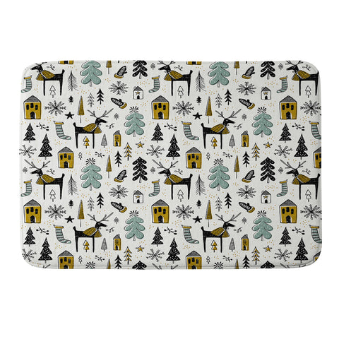 Heather Dutton Christmas Wonderland Memory Foam Bath Mat