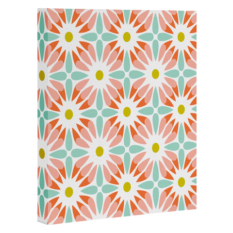 Heather Dutton Crazy Daisy Sorbet Art Canvas