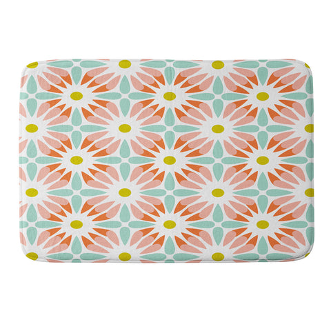 Heather Dutton Crazy Daisy Sorbet Memory Foam Bath Mat