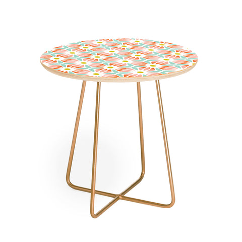 Heather Dutton Crazy Daisy Sorbet Round Side Table