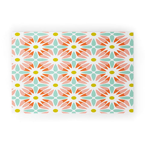 Heather Dutton Crazy Daisy Sorbet Welcome Mat