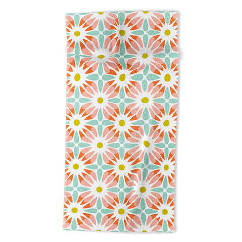 Heather Dutton Crazy Daisy Sorbet Beach Towel