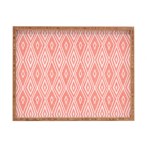 Heather Dutton Crystalline Living Coral Rectangular Tray