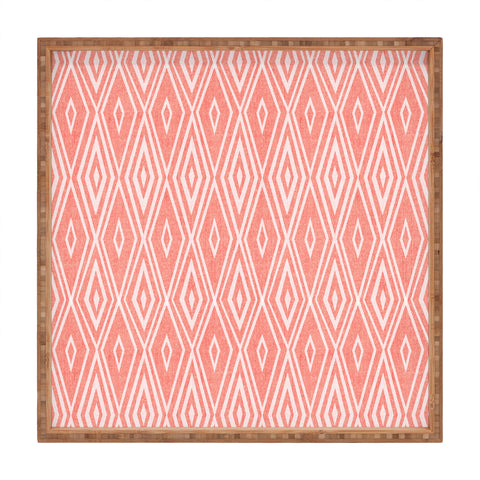 Heather Dutton Crystalline Living Coral Square Tray