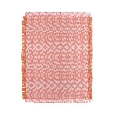 Heather Dutton Crystalline Living Coral Throw Blanket
