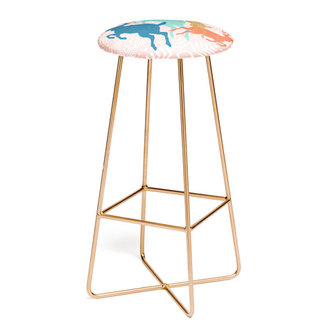Heather Dutton Dashing Through The Snow Serene Bar Stool