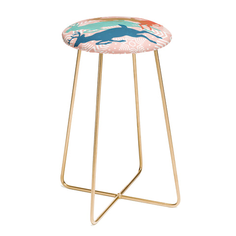 Heather Dutton Dashing Through The Snow Serene Counter Stool