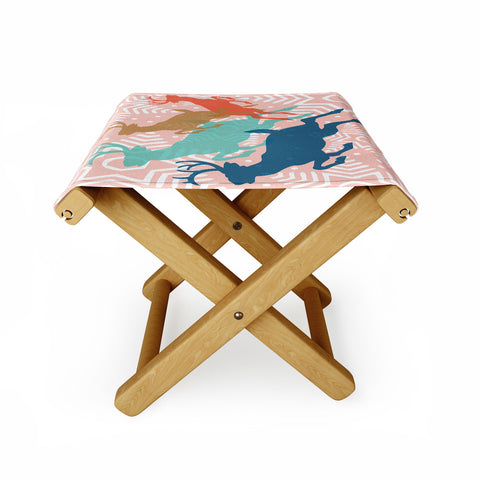 Heather Dutton Dashing Through The Snow Serene Folding Stool