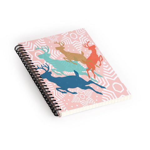 Heather Dutton Dashing Through The Snow Serene Spiral Notebook