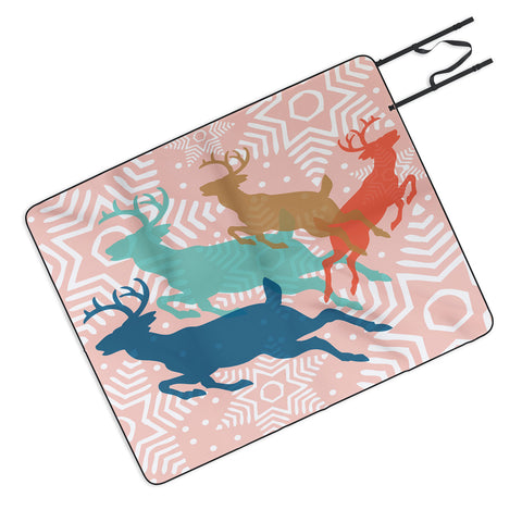 Heather Dutton Dashing Through The Snow Serene Picnic Blanket