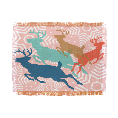 Heather Dutton Dashing Through The Snow Serene Throw Blanket
