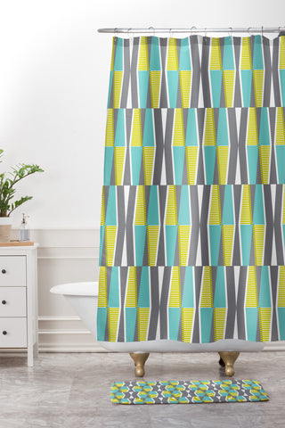 Heather Dutton Dayo Splash Shower Curtain And Mat