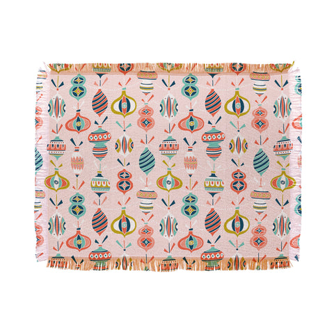 Heather Dutton Decorated Blush Throw Blanket