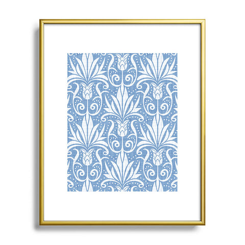 Heather Dutton Delancy Cornflower Blue Metal Framed Art Print