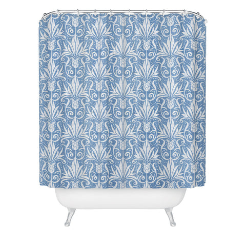 Heather Dutton Delancy Cornflower Blue Shower Curtain