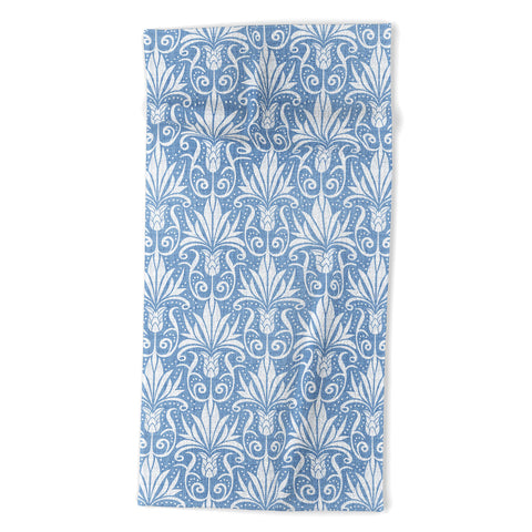 Heather Dutton Delancy Cornflower Blue Beach Towel