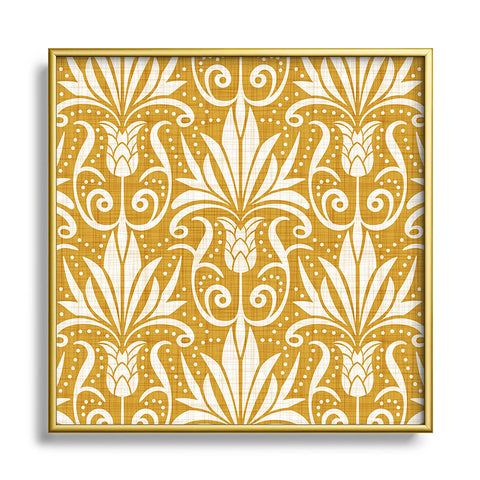 Heather Dutton Delancy Goldenrod Metal Square Framed Art Print