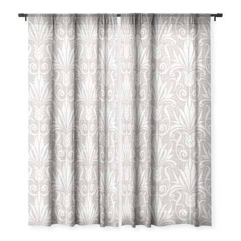 Heather Dutton Delancy Taupe Sheer Window Curtain