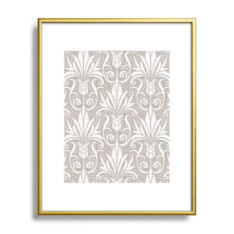 Heather Dutton Delancy Taupe Metal Framed Art Print