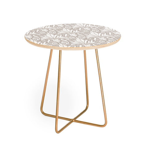 Heather Dutton Delancy Taupe Round Side Table