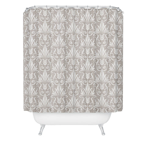 Heather Dutton Delancy Taupe Shower Curtain