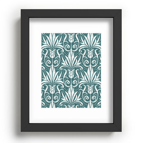 Heather Dutton Delancy Teal Recessed Framing Rectangle