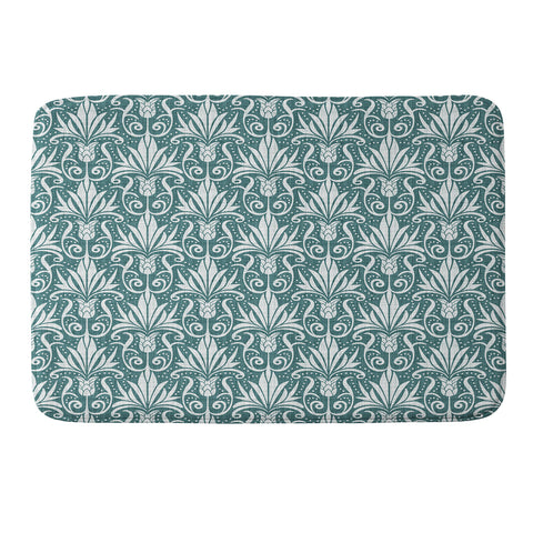 Heather Dutton Delancy Teal Memory Foam Bath Mat