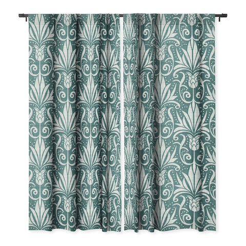 Heather Dutton Delancy Teal Blackout Window Curtain