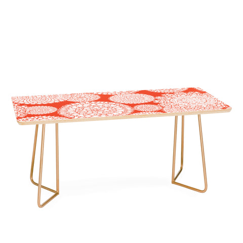 Heather Dutton Delightful Doilies Saffron Coffee Table