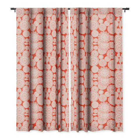 Heather Dutton Delightful Doilies Saffron Blackout Window Curtain