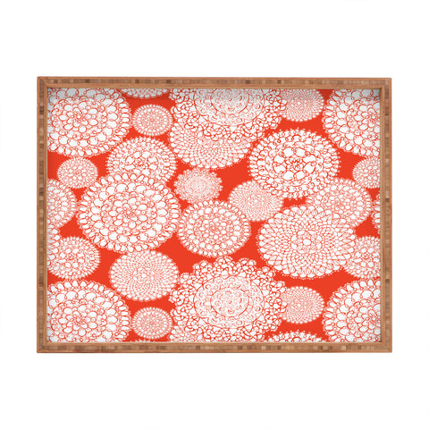 Heather Dutton Delightful Doilies Saffron Rectangular Tray
