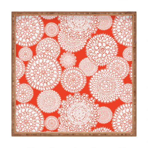 Heather Dutton Delightful Doilies Saffron Square Tray