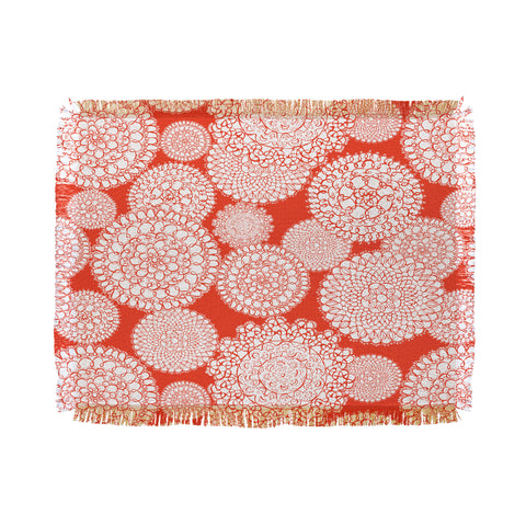 Heather Dutton Delightful Doilies Saffron Throw Blanket