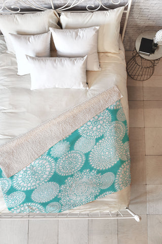 Heather Dutton Delightful Doilies Tiffany Fleece Throw Blanket