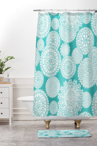 Heather Dutton Delightful Doilies Tiffany Shower Curtain And Mat