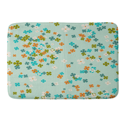 Heather Dutton Delilah Blue Memory Foam Bath Mat
