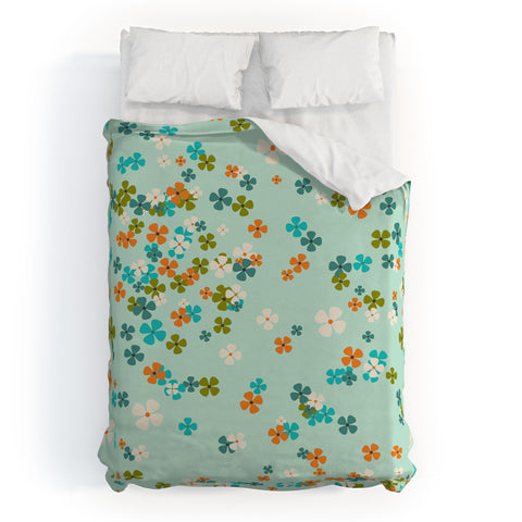 Heather Dutton Delilah Blue Duvet Cover