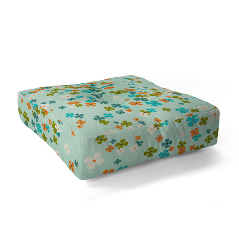 Heather Dutton Delilah Blue Floor Pillow Square