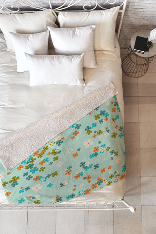 Heather Dutton Delilah Blue Fleece Throw Blanket