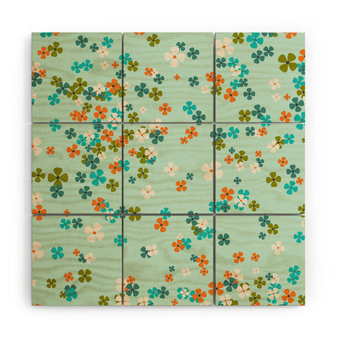 Heather Dutton Delilah Blue Wood Wall Mural