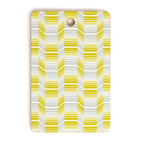 Heather Dutton Delineate Citron Cutting Board Rectangle