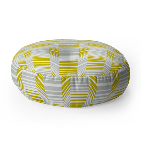 Heather Dutton Delineate Citron Floor Pillow Round