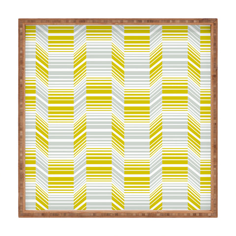 Heather Dutton Delineate Citron Square Tray