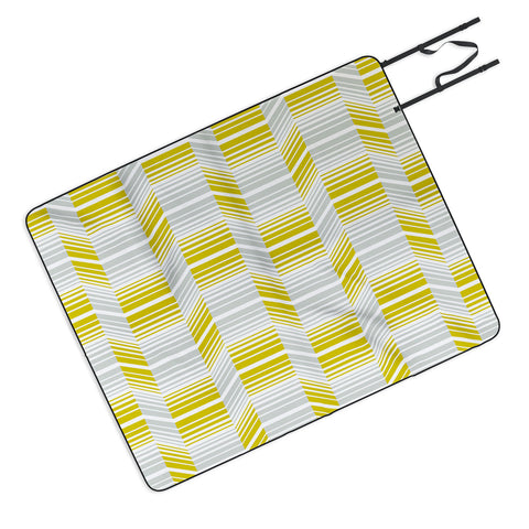 Heather Dutton Delineate Citron Outdoor Blanket