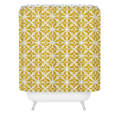 Heather Dutton Diamante Gold Shower Curtain