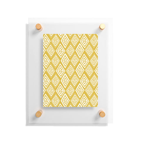 Heather Dutton Diamond In The Rough Gold Floating Acrylic Print