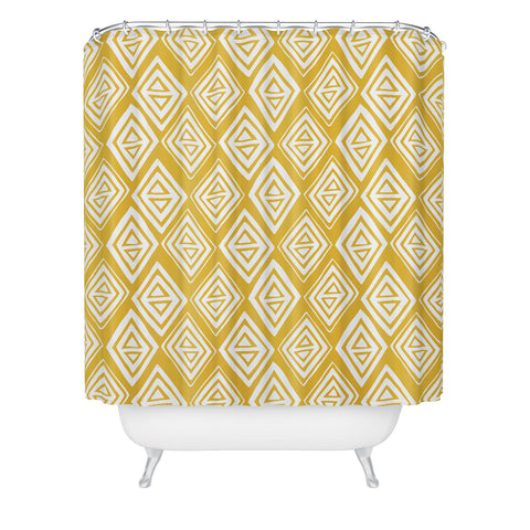 Heather Dutton Diamond In The Rough Gold Shower Curtain